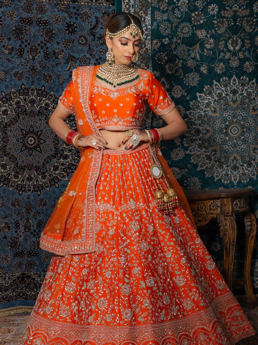 Burnt Orange Mehndi Ensemble