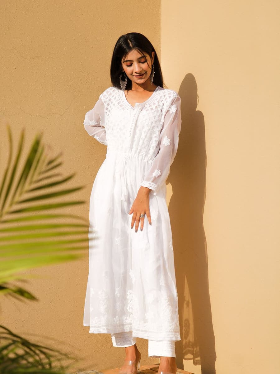 Ivory Linen Minimalist Kurti
