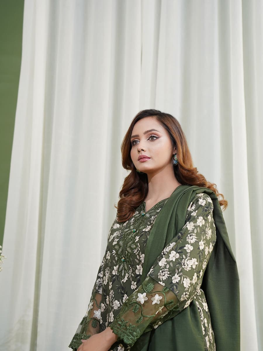Digital Floral Lawn 3-Piece
